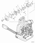 IntakeCylinderCover Diagram and Parts List for PB-261I 06001001-06999999 Echo Leaf Blower / Vacuum