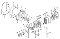 Part Location Diagram of 14580003461 Echo Muffler Assembly