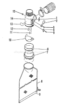 Page F Diagram and Parts List for PB-400E 128096-249241 Echo Leaf Blower / Vacuum