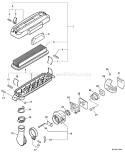 Page L Diagram and Parts List for PB-460LN 10001001-10999999 Echo Leaf Blower / Vacuum