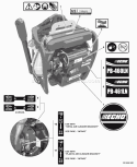 Page M Diagram and Parts List for PB-460LN 03001001-03999999 Echo Leaf Blower / Vacuum