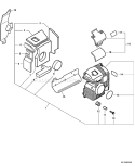 Page D Diagram and Parts List for PB-460LN 03001001-03999999 Echo Leaf Blower / Vacuum
