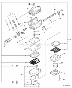 Carburetor_--_Wla-1 Diagram and Parts List for PB-500H P02311001001 - P02311999999 Echo Leaf Blower / Vacuum