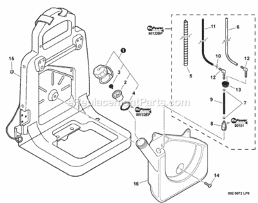 Fuel_System Diagram and Parts List for PB-500H P31513001001 - P31513999999 Echo Leaf Blower / Vacuum