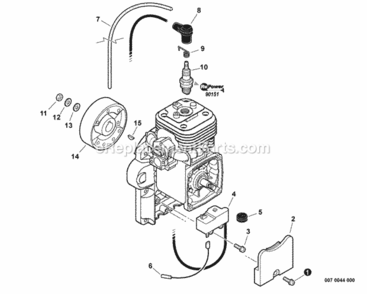 Ignition Diagram and Parts List for PB-500H P31513001001 - P31513999999 Echo Leaf Blower / Vacuum