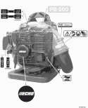 Page L Diagram and Parts List for PB-500H P02112001001-P02112999999 Echo Leaf Blower / Vacuum
