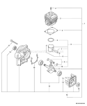 Part Location Diagram of P021045170 Echo Piston Kit