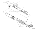 Blower Tubes Diagram and Parts List for PB-500T P02011001001-P02011999999 Echo Leaf Blower / Vacuum