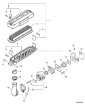 Page J Diagram and Parts List for PB-610 10001001-10999999 Echo Leaf Blower / Vacuum
