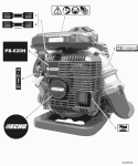 Page K Diagram and Parts List for PB-620H P04611001001-P04611999999 Echo Leaf Blower / Vacuum