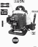 Page K Diagram and Parts List for PB-620 10001001-10999999 Echo Leaf Blower / Vacuum