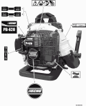 Page J Diagram and Parts List for PB-620 P08411001001-P08411999999 Echo Leaf Blower / Vacuum