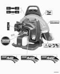 Page K Diagram and Parts List for PB-650 03001001-03999999 Echo Leaf Blower / Vacuum