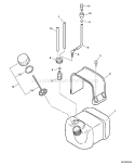 Page F Diagram and Parts List for PB-650 03001001-03999999 Echo Leaf Blower / Vacuum