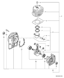 Page D Diagram and Parts List for PB-650 03001001-03999999 Echo Leaf Blower / Vacuum