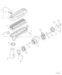 Page H Diagram and Parts List for PB-750T 07001001 - 07001432 Echo Leaf Blower / Vacuum