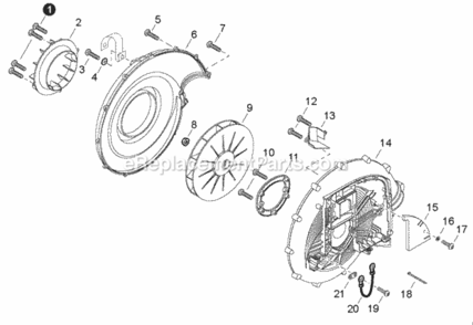 Fan_Cover Diagram and Parts List for PB-760LNH P39313001001 - P39313999999 Echo Leaf Blower / Vacuum