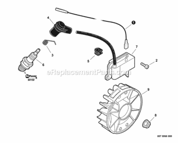 Ignition Diagram and Parts List for PB-760LNH P39511001001 - P39511999999 Echo Leaf Blower / Vacuum