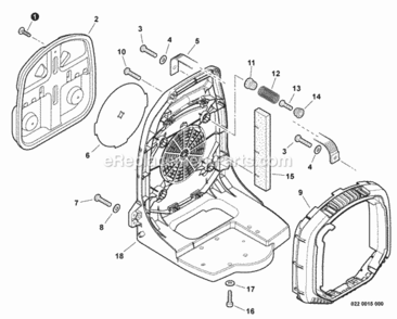 Backpack_Frame Diagram and Parts List for PB-760LNH P39511001001 - P39511999999 Echo Leaf Blower / Vacuum
