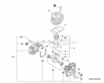 Engine Diagram and Parts List for PB-760LNH P39511001001 - P39511999999 Echo Leaf Blower / Vacuum