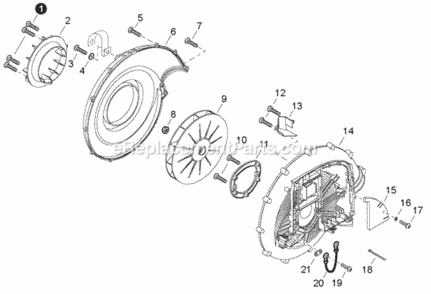 Fan_Cover Diagram and Parts List for PB-760LNT P39611001001 - P39611999999 Echo Leaf Blower / Vacuum