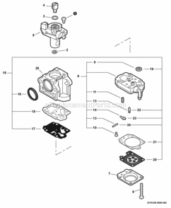 Carburetor_--_Wyk-345 Diagram and Parts List for PB-770H P30613001001 - P30613999999 Echo Leaf Blower / Vacuum