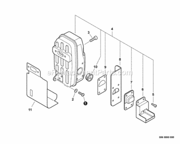 Exhaust Diagram and Parts List for PB-770H P30613001001 - P30613999999 Echo Leaf Blower / Vacuum