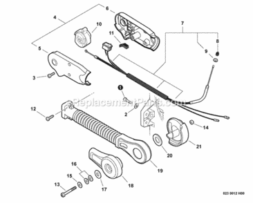 Hip_Mount_Throttle_Control Diagram and Parts List for PB-770H P30613001001 - P30613999999 Echo Leaf Blower / Vacuum