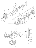 Page E Diagram and Parts List for PE-2400 008001-018099 Echo Edger
