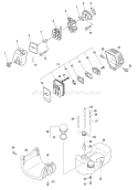 Part Location Diagram of 13100556532 Echo Tank-fuel