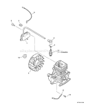 Page K Diagram and Parts List for PE-261 02001001-02999999 Echo Edger