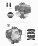 Page M Diagram and Parts List for PE-261 02001001-02999999 Echo Edger