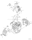 Page C Diagram and Parts List for PE-265S S71412001001-S71412999999 Echo Edger