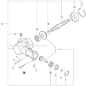 Gear Case Diagram and Parts List for PE-266S T43611001001-T43611999999 Echo Edger