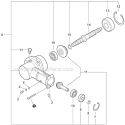 Gear Case Diagram and Parts List for PE-266S T43712001001-T43712999999 Echo Edger