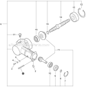 Gear Case Diagram and Parts List for PE-266S T43813001001-T43813999999 Echo Edger