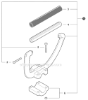 Loop Handle Diagram and Parts List for PE-266S T43813001001-T43813999999 Echo Edger