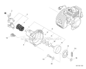 Fan Case, Clutch Diagram and Parts List for PE-266S T43813001001-T43813999999 Echo Edger