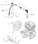Flywheel, Ignition Diagram and Parts List for PE-266 T41813001001-T41813999999 Echo Edger