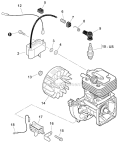 Flywheel, Ignition Diagram and Parts List for PE-266 T42912001001-T42912999999 Echo Edger