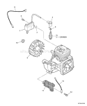 Page J Diagram and Parts List for PE-280 S83413001001-S83413999999 Echo Edger