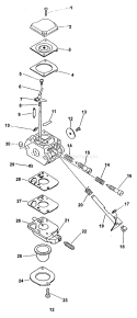 Page A Diagram and Parts List for PP-800 Type 1E -001001-055504 Echo Pole Saw