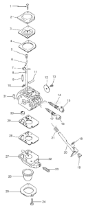 Page A Diagram and Parts List for PPF-2100 Type 1E -After S/N 509500 Echo Pole Saw