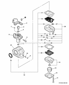 Carburetor_--_Wyk-233A Diagram and Parts List for PPF-280 E09612001001 - E09612999999 Echo Pole Saw