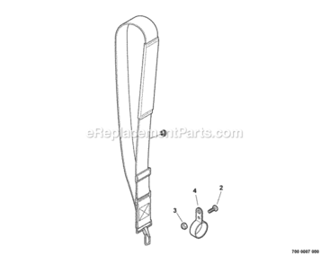 Shoulder_Strap Diagram and Parts List for PPF-280 E09612001001 - E09612999999 Echo Pole Saw