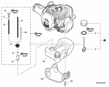Fuel_System Diagram and Parts List for PPF-280 E09612001001 - E09612999999 Echo Pole Saw