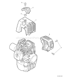 Page B Diagram and Parts List for PPT-230 E08312001001-E08312999999 Echo Pole Saw