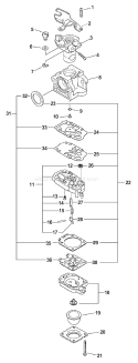 Part Location Diagram of A021000053 Echo Carburetor-wyj-250a