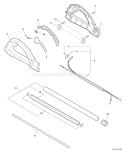 Page B Diagram and Parts List for PPT-265 E08411001001-E08411004206 Echo Pole Saw