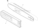 Standard Guide Bar, Sawing Chain Diagram and Parts List for PPT-266H E04411001001-E04411999999 Echo Pole Saw